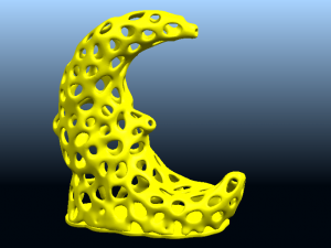 voronoi moon 3D Baskı Modeli