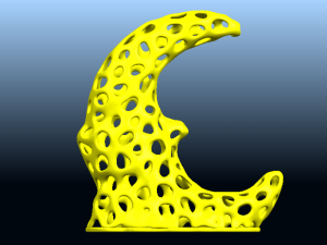 voronoi moon 3D Baskı Modeli
