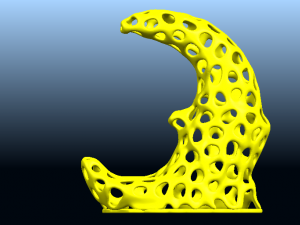 voronoi moon 3D Baskı Modeli