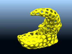 voronoi moon 3D Baskı Modeli