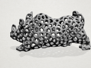 rhinoceros in voronoi shape 3D Baskı Modeli