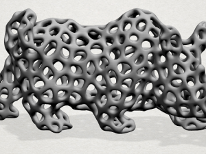 rhinoceros in voronoi shape 3D Baskı Modeli
