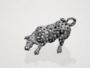 bull in voronoi shape 3Dプリントモデル