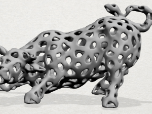bull in voronoi shape 3Dプリントモデル