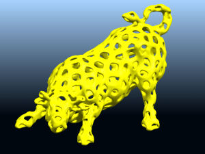 bull in voronoi shape 3Dプリントモデル