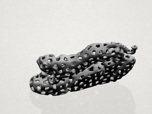 leopard in voronoi shape 3D-Druckmodell