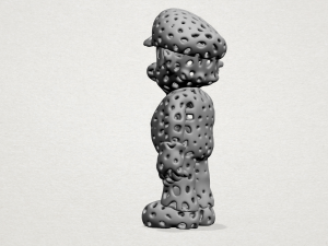 mario in voronoi shape 3D Baskı Modeli
