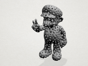 mario in voronoi shape 3D Baskı Modeli