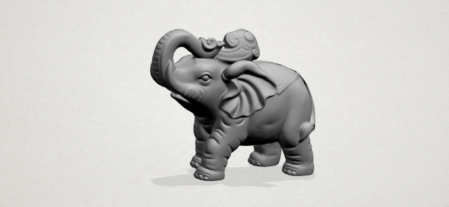 elephant 02 Model Cetak 3D .c4d .max .obj .3ds .fbx .stl .blend 