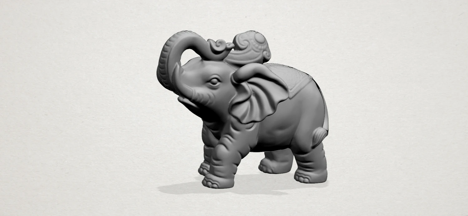 elephant 02 3D Print Model .c4d .max .obj .3ds .fbx .stl .blend 