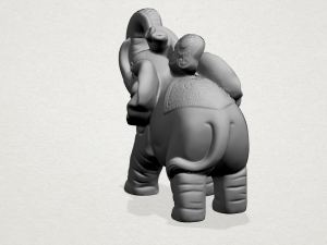 elephant 02 Model Cetak 3D