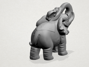 elephant 02 Model Cetak 3D