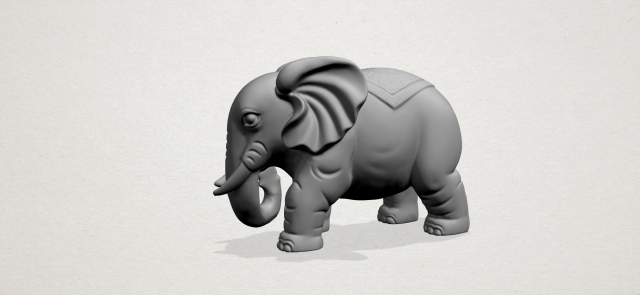 elephant 03 3D Print Model .c4d .max .obj .3ds .fbx .stl .blend 