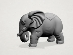 elefante 03 Modello di stampa 3D