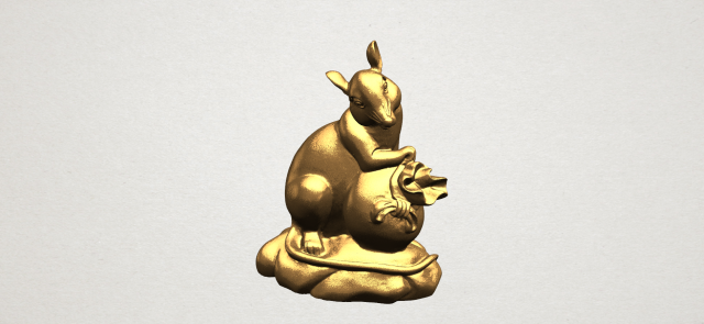 chinese horoscope of rat Modelo de impresión 3D .c4d .max .obj .3ds .fbx .stl .blend 