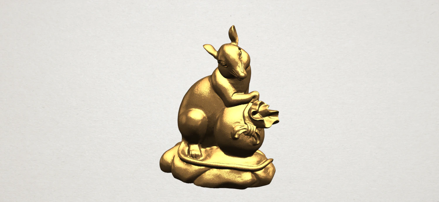 chinese horoscope of rat 3D Print Model .c4d .max .obj .3ds .fbx .stl .blend