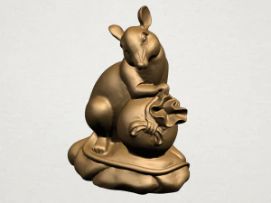 chinese horoscope of rat 3D Print Model