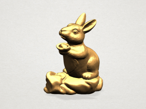 chinese horoscope of rabbit 3D Print Model