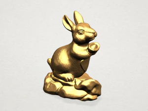chinese horoscope of rabbit 3D Print Model