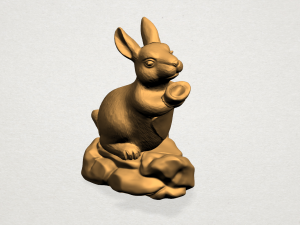 chinese horoscope of rabbit 3Dプリントモデル