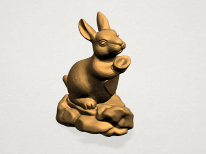 chinese horoscope of rabbit 3D Print Model