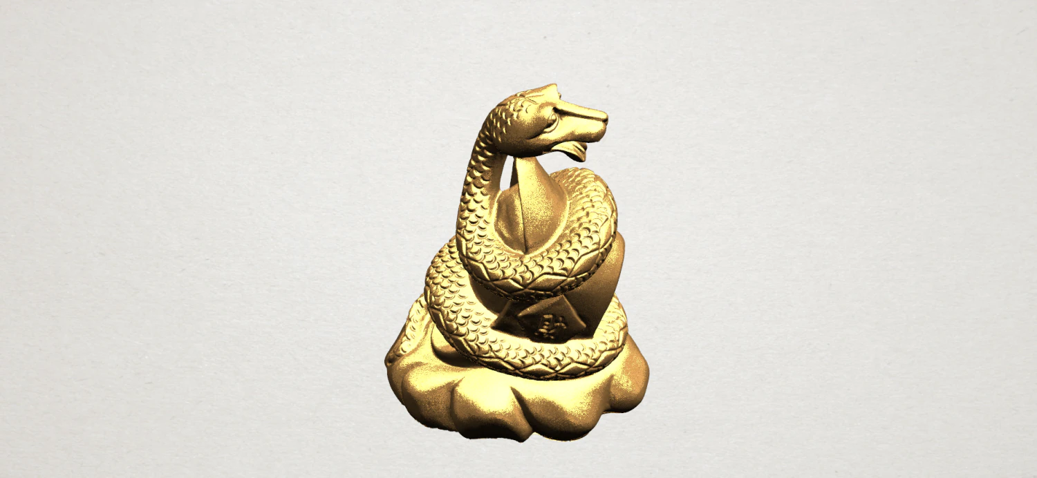chinese horoscope of snake 3D Print Model .c4d .max .obj .3ds .fbx .stl .blend 