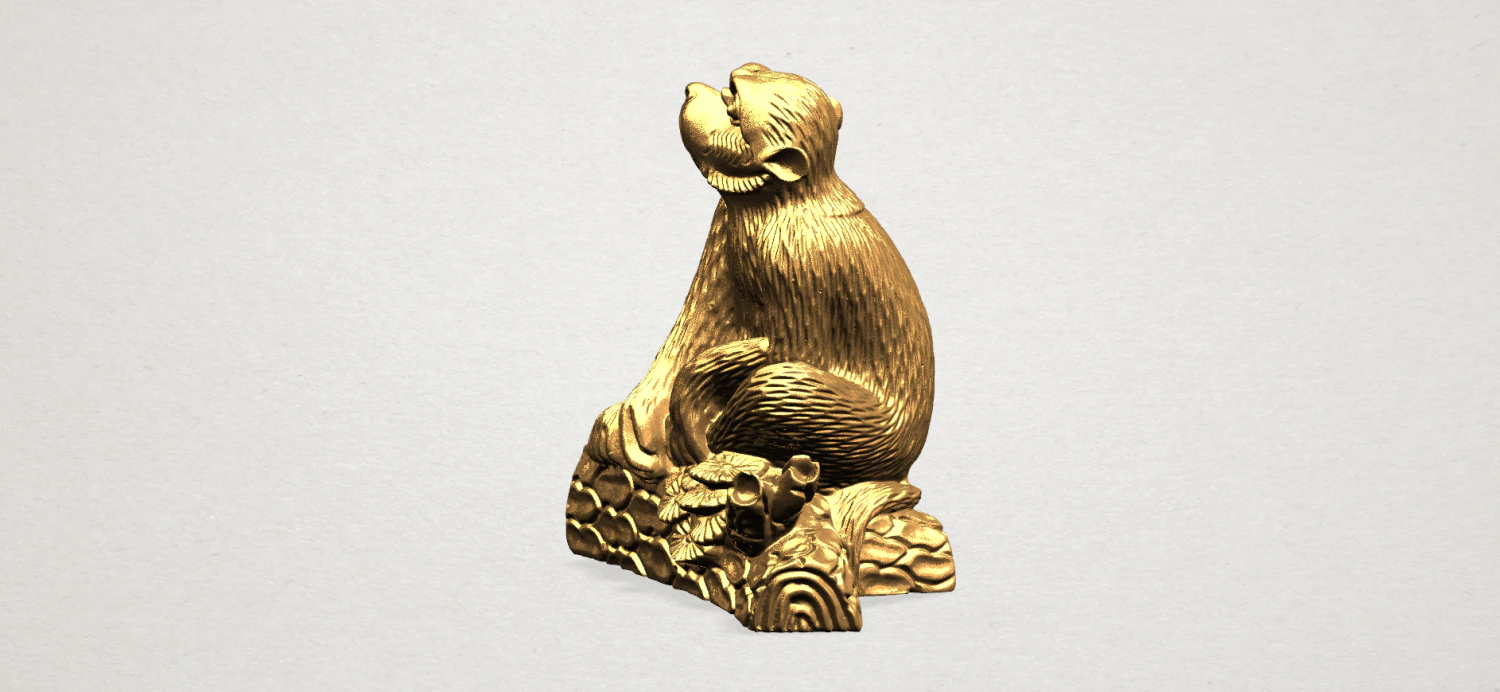 chinese horoscope of monkey 3D Print Model .c4d .max .obj .3ds .fbx .stl .blend