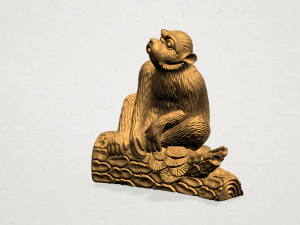 chinese horoscope of monkey 3D Print Model