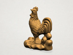 chinese horoscope of rooster 3D Print Model