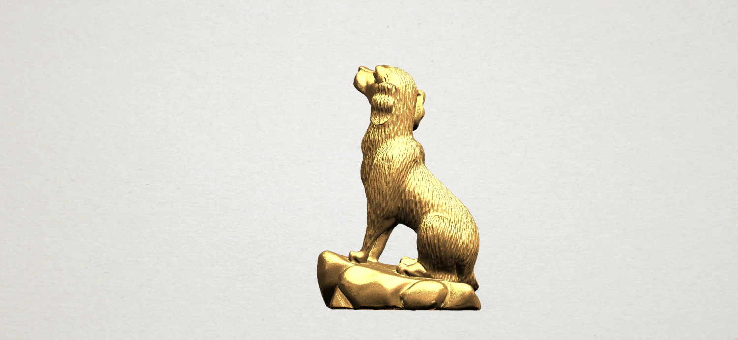 chinese horoscope of dog 3D Print Model .c4d .max .obj .3ds .fbx .stl .blend 
