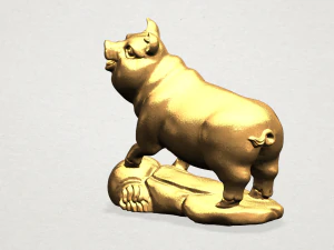 chinese horoscope of pig 3D Print Model