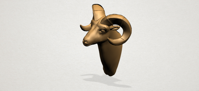 goat head 3D 프린트 모델 .c4d .max .obj .3ds .fbx .stl .blend 