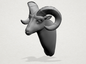 goat head 3D 프린트 모델