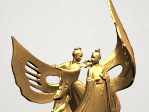 देवदूत और शैतान 3D प्रिंट मॉडल