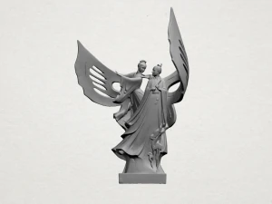 देवदूत और शैतान 3D प्रिंट मॉडल