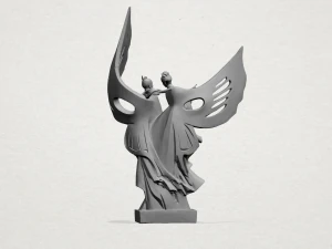 देवदूत और शैतान 3D प्रिंट मॉडल