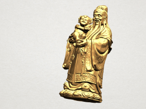 chinese god of fortune - fook xing 3Dプリントモデル