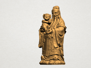 chinese god of fortune - fook xing 3Dプリントモデル