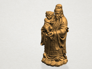 chinese god of fortune - fook xing 3Dプリントモデル