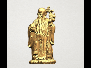 chinese god of longevity - sau xing Modello di stampa 3D