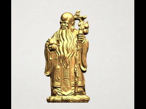 中国の長寿の神 - Sau Xing 3Dプリントモデル