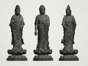 three buddha 3D 프린트 모델