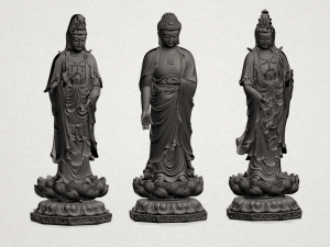 three buddha 3D 프린트 모델