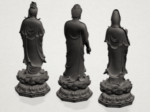 three buddha 3D 프린트 모델
