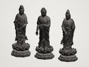 three buddha 3D 프린트 모델