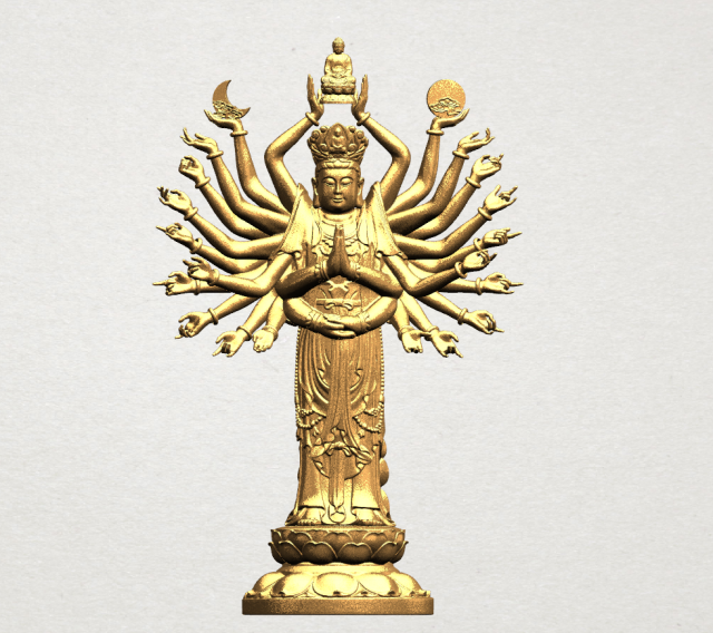 avalokitesvara bodhisattva - multi hand 3D Baskı Modeli .c4d .max .obj .3ds .fbx .stl .blend 