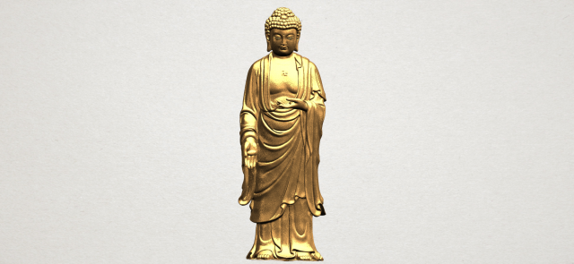 gautama buddha standing 3Dプリントモデル .c4d .max .obj .3ds .fbx .stl .blend 