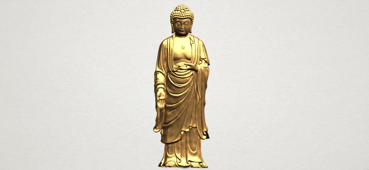 gautama buddha standing 3D Print Model .c4d .max .obj .3ds .fbx .stl .blend