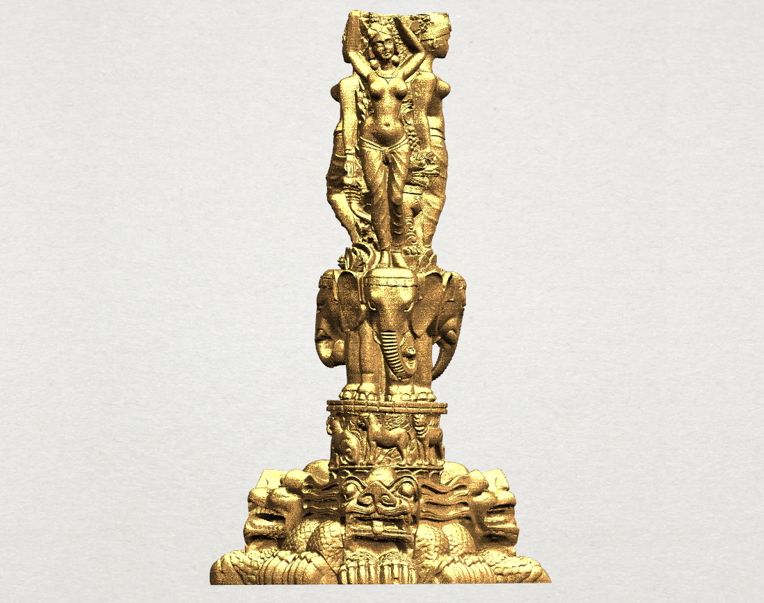 thai elephant tower 3D Print Model .c4d .max .obj .3ds .fbx .stl .blend 