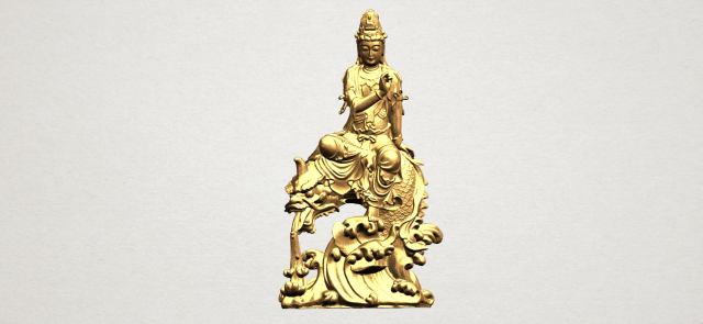 avalokitesvara bodhisattva - with fish 3D Baskı Modeli .c4d .max .obj .3ds .fbx .stl .blend 
